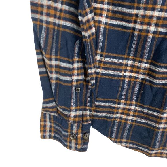 Goodfellow & Co Blue Plaid Button Down Standard Fit Long Sleeve Size Men's Small - Picture 4 of 6